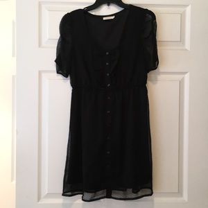 Black dotted Swiss dress
